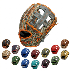 Guantes de Béisbol y Sóftbol Personalizados de Fieltro Profesional para Accesorios de Ropa Deportiva, para Lanzamiento Izquierdo o Derecho, de Cuero Duradero - Product Image 1