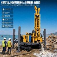 Foreuse de puits d'eau sur chenilles de 330 m de profondeur pour entrepreneur en génie civil et approvisionnement en eau