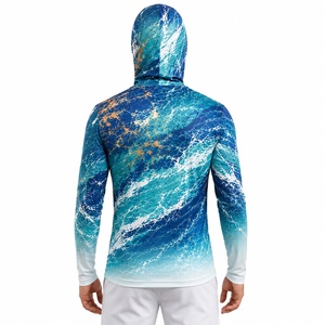 Sweat à capuche de pêche pour homme coupe-vent, imperméable, léger, anti-insectes, UPF 50, logo personnalisé, commande en gros, direct usine - Product Image 3