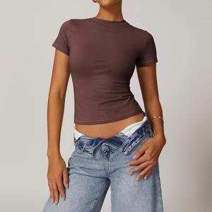 Camiseta Corta para Mujer, Algodón, Estilo Casual, Ropa de Estilo de Vida, Suministro de Fábrica al por Mayor - Product Image 4