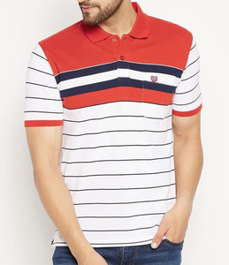 Camiseta Polo a Rayas con Estilo Moderno, Tejido de Algodón Suave al Tacto, Hecha a Medida en Talla y Color Personalizados - Product Image 1
