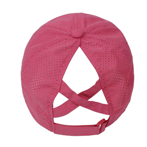 Gorra de béisbol deportiva ligera y transpirable para mujer, gorra de running de malla perforada, gorra de sol ajustable para exteriores con visera curva OEM - Product Image 2