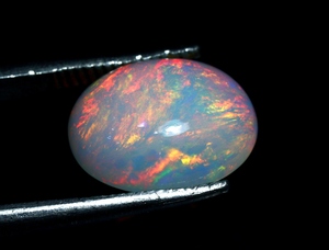 Opale d'Éthiopie naturelle de qualité supérieure, cabochon, pierre précieuse en vrac |   Effet de jeu de couleurs arc-en-ciel |   Pierre classique pour la fabrication de bijoux - Product Image 2