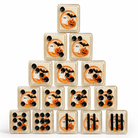 Jeu de tuiles de mahjong en résine époxy cristalline personnalisées, faites à la main, non toxiques, durables, écologiques, résistantes à l'eau, portables, tuiles de luxe