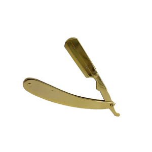 Navaja de afeitar plegable de una sola hoja con mango de metal y logotipo personalizable ajustable para hombre - Product Image 4