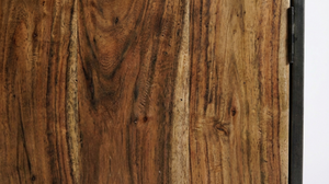 Table de chevet contemporaine en bois d'acacia, meuble de rangement en bois massif avec 2 pieds de hauteur de rangement pour chambre à coucher, mobilier de maison - Product Image 3
