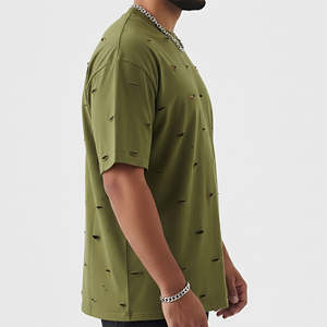 เสื้อยืดคอกลมผู้ชายทรงเข้ารูป ผ้าฝ้าย 100% ขายส่ง รับผลิตแบบ OEM ODM ออกแบบลายการ์ตูนตามสั่ง สไตล์วินเทจ แขนสั้น - Product Image 4