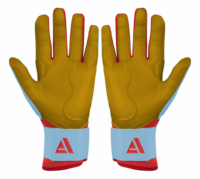Guantes de Bateo de Béisbol Profesionales Personalizados de Cuero Duradero con Protección Acolchada en la Palma, Cierre de Gancho y Bucle Antideslizante, para Uso en Softbol