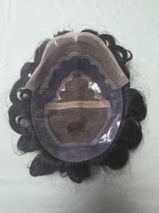 Peluca de Cabello Humano Virgen Taz Hair BD, Estilo Bollywood, Prótesis Capilar Suave de Cabello Indio para Hombres, Toupee Remy - Product Image 4