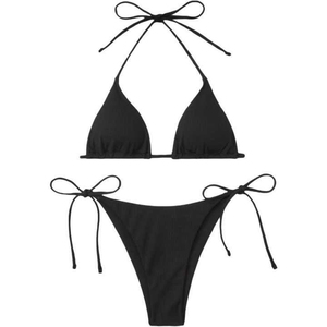 Nouveauté, dernier design, ensemble de bikini pour femmes de haute qualité, 2 pièces, logo sur le devant, 100% polyester et élasthanne, respirant, fabriqué au Pakistan - Product Image 6