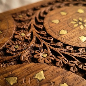 Boîte en bois rectangulaire écologique pour le rangement de bijoux et cadeaux - Intérieur doux pour articles délicats - Noël, Nouvel An chinois, décoration de table - Product Image 4