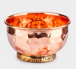 Cuenco de cobre pulido hecho a mano, diseño tradicional chino, plato para servir comida, cuencos metálicos para regalo, utensilios de cocina - Product Image 1