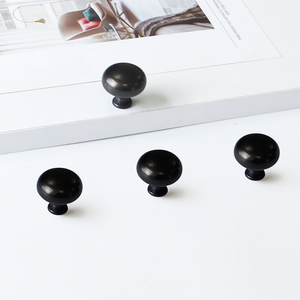 Poignée de meuble ronde en alliage de zinc noir mat, moderne, pour tiroirs de cuisine, salle de bain, commodes, armoires et tables de nuit - Prix de gros - Product Image 2