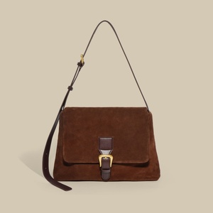 Bolso Tote de Cuero Genuino para Mujer, Bolso de Gamuza de Gran Capacidad, Bolso de Hombro Cruzado de Piel Vacuna con Cremallera, de Alta Calidad - Product Image 2