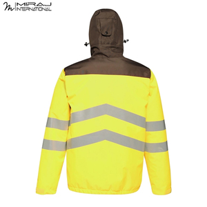 Yellow Color 6 Waterproof <b>Hi</b>-Viz Pullover Style Custom Logo Good Supplier Trendy High Visibility Yellow Reflective Safety <b>Jacket</b> - Product Image 2