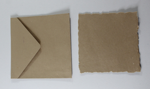 Carte de bordure LED personnalisée de qualité supérieure 250 g/m² avec enveloppe assortie en papier recyclé fait main à partir de fibres de coton - Product Image 3
