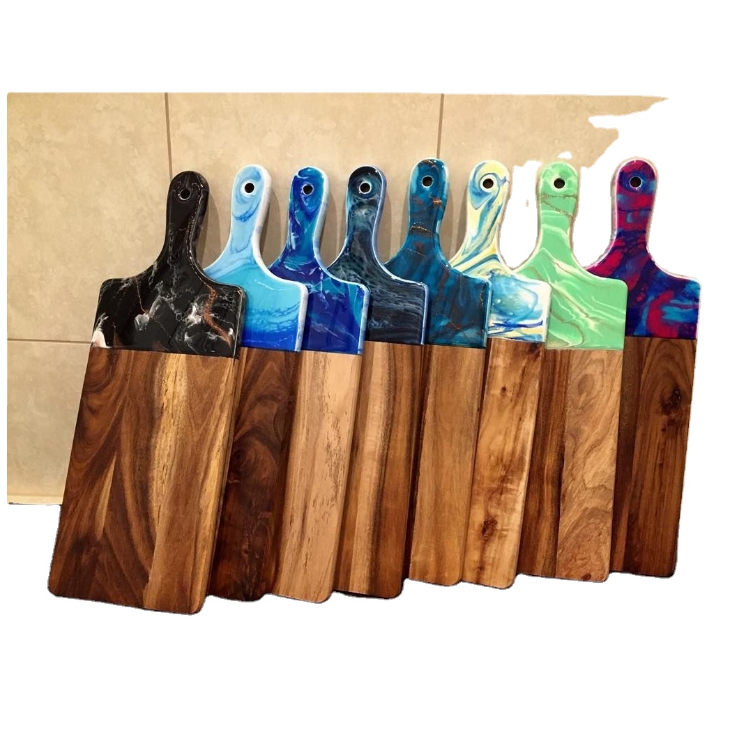 Planche à Découper époxy I Crafts Gallery – Thème Océan, Bois D’acacia
