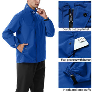 Chaqueta Cortavientos Impermeable Ligera de Softshell con Cierre de Cremallera, Chaqueta Deportiva Resistente Personalizada para Hombre, para Correr, Senderismo y Deportes - Product Image 2