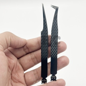 Nouvelles pinces à cils design imprimées sur papier, pinces à extensions de cils en vison durables, vente chaude, pinces à cils avec logo personnalisé - Product Image 2