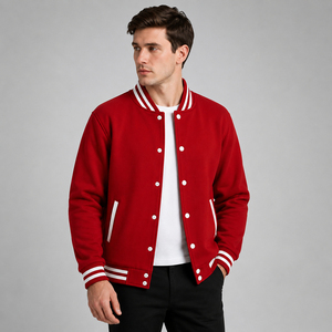 Fashion forward varsity <b>jacket</b> built with premium softness and durable structure for modern casual and sporty daily dressing - Product Image 1