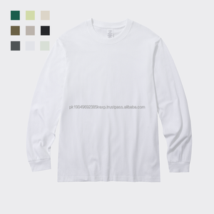 เสื้อยืดแขนยาวสำหรับทุกเพศเสื้อยืดผ้าฝ้ายถักระบายอากาศ230กรัม100% ลำลองรับประกันความพึงพอใจสำหรับเขา - Product Image 1