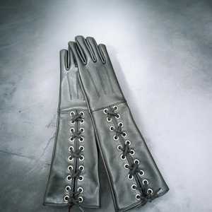 Guantes de cuero con pantalla táctil para mujer - Accesorios para fiestas, motociclistas y bodas - Product Image 2