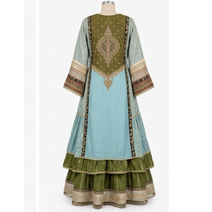 Vestido de novia de seda vintage de alta calidad para mujer, estilo salwar kameez, largo hasta el suelo, bordado, estilo étnico, vestido afgano kuchi, corte holgado. - Product Image 6