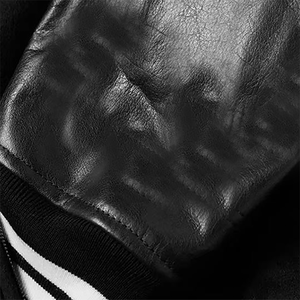 Chaqueta Varsity Personalizada con Logotipo Bordado, Chaqueta de Béisbol de Cuero y Lana de Alta Calidad - Product Image 5