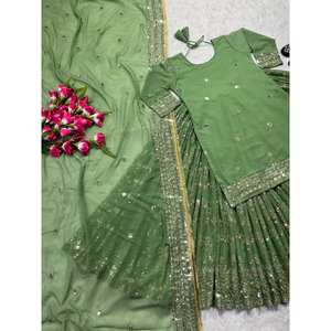 Designer New Fancy Style Party Wear Lehenga <b>Indian</b> & <b>Pakistani</b> <b>Clothing</b> Top - Product Image 5