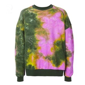 Rue Porter Hip Hop Adulte Couleur pleine Cravate Colorant 100% Coton Français Terry Sweat Col rond - Product Image 3