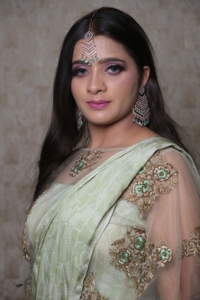 Elegant Green color Drape Saree look with Embroidered <b>Top</b> for Wedding <b>Indian</b> Traditional wear women floor Length Regular Fit - Product Image 3
