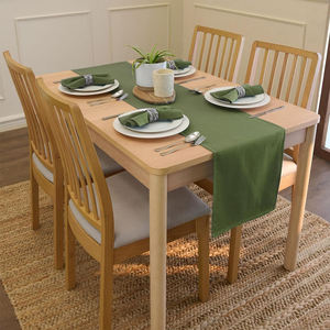 Premium 100% Cotton Solid Color Table Runner Customized Print Modern Design for Home & Dining - Product Image 1