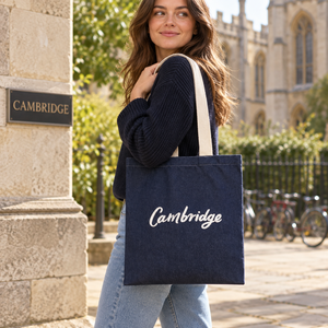 Blue 300 GSM Denim <b>Tote</b> Bag 34x38-cm One-Side Flock Print Custom Logo Wholesale OEM Private Label Bulk SNCH171-TIC Pro - Product Image 5