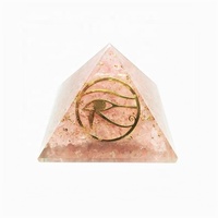 Al por mayor, lo último en cuarzo rosa capa de cobre Ojo de caballo orgón pirámides piedras preciosas resina energía cristales Feng Shui Reiki meditación