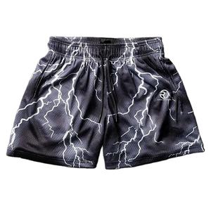 2026 Customizable <b>Men's</b> High Street Style Mid Waist Drawstring <b>Shorts</b> 100% Polyester Breathable Quick Dry Plus Size Made - Product Image 3