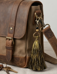Porte-clés à pompon Lurex, pompon pour la décoration de sac, porte-clés - Product Image 3