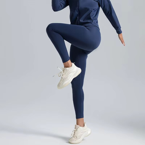 Leggings Casuales de Cintura Alta para Mujer al por Mayor, Personalizables, Elásticos, Control de Abdomen, Resistentes a Desgarros, Antibacterianos, Tejidos, para Gimnasio - Product Image 2