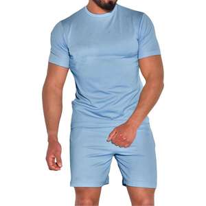 Conjunto de Camiseta y Pantalones Cortos Personalizados de Moda con Logotipo y Diseño Personalizados, Conjuntos Dobles Transpirables de Verano para Hombre, Servicio OEM - Product Image 5