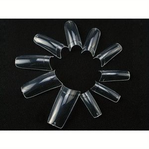 500/1000 Punte per Unghie Finte Rettangolari Trasparenti Stile Francese, Collezione di Unghie Artificiali - Product Image 4