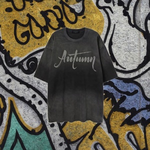 เสื้อยืดโอเวอร์ไซส์ผ้าฝ้าย 100% คอกลม แขนสั้น ลายตัวอักษร โลโก้ด้านหน้า สไตล์ลำลองแนวสตรีทแวร์ - Product Image 3