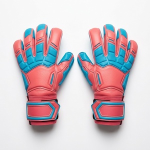 Green PU Leather Football Goalkeeper <b>Gloves</b> With Adjustable Wrist Strap And Finger Protection For Adults And Teens - Product Image 3