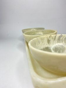 Ensemble de service artisanal en résine pour fruits secs, avec plateaux et bols en époxy de qualité supérieure, motif ange, écologique, pour cadeaux, vaisselle décorative, pour la maison et les fêtes - Product Image 4