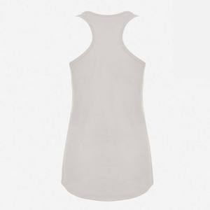 Camiseta sin mangas de cuello redondo para mujer, color liso, informal, transpirable, de punto, algodón y poliéster, con logo frontal largo - Product Image 4
