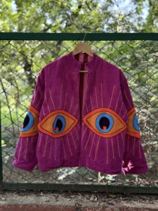 Veste en velours Sujani brodée pour femme, faite à la main, en coton tissé matelassé, imprimé cœur, artisanale, ethnique, bohème, été/hiver, vente en gros - Product Image 6