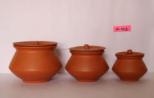 Olla de cocina de arcilla Recipiente de cocina Loza de terracota Hecho a mano Cocina tradicional Olla de arcilla Utensilio de cocina - Product Image 3