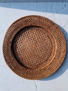 Assiette de présentation en rotin durable, dessous de plat en osier naturel résistant à la chaleur pour la salle à manger - Product Image 6
