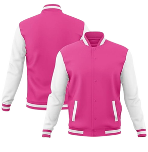 Men's Canvas Varsity <b>Jacket</b> Casual Letterman Baseball Bomber Coat Lightweight Custom OEM ODM Wholesale Front - Product Image 4