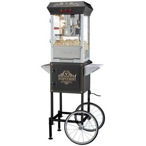 Machine à Popcorn Commerciale 850W sur Chariot, Cuve de 8 oz, 48 Tasses par Lot, avec Caractéristiques Renforcées - Product Image 1