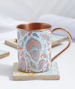 Taza de Cobre Sólido Personalizada de 330 ml (11 oz), con Logotipo Personalizado, Estilo Minimalista, Ecológica, Acabado Esmaltado, Regalo de Vino - Product Image 6