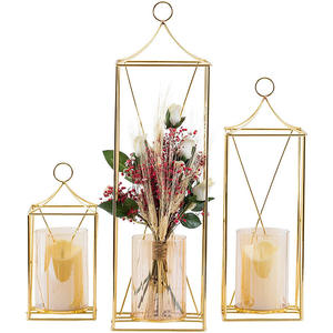 Lanterne en métal personnalisée pour bougies, idéale pour décorations de mariage, de jardin, de fête, de maison, de table de Noël et de chambre, pour bougies chauffe-plat - Product Image 3